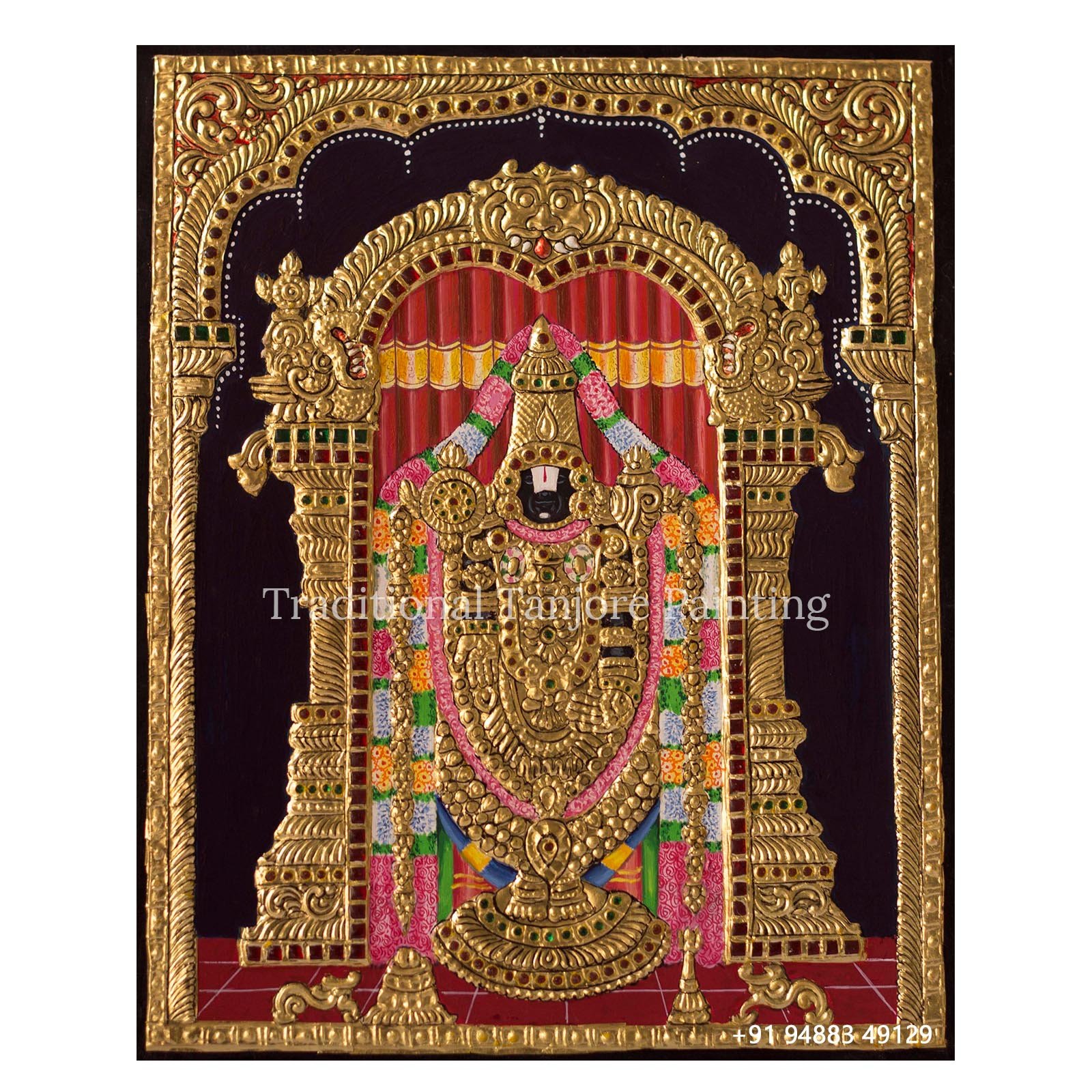 balaji tanjore painting sketch