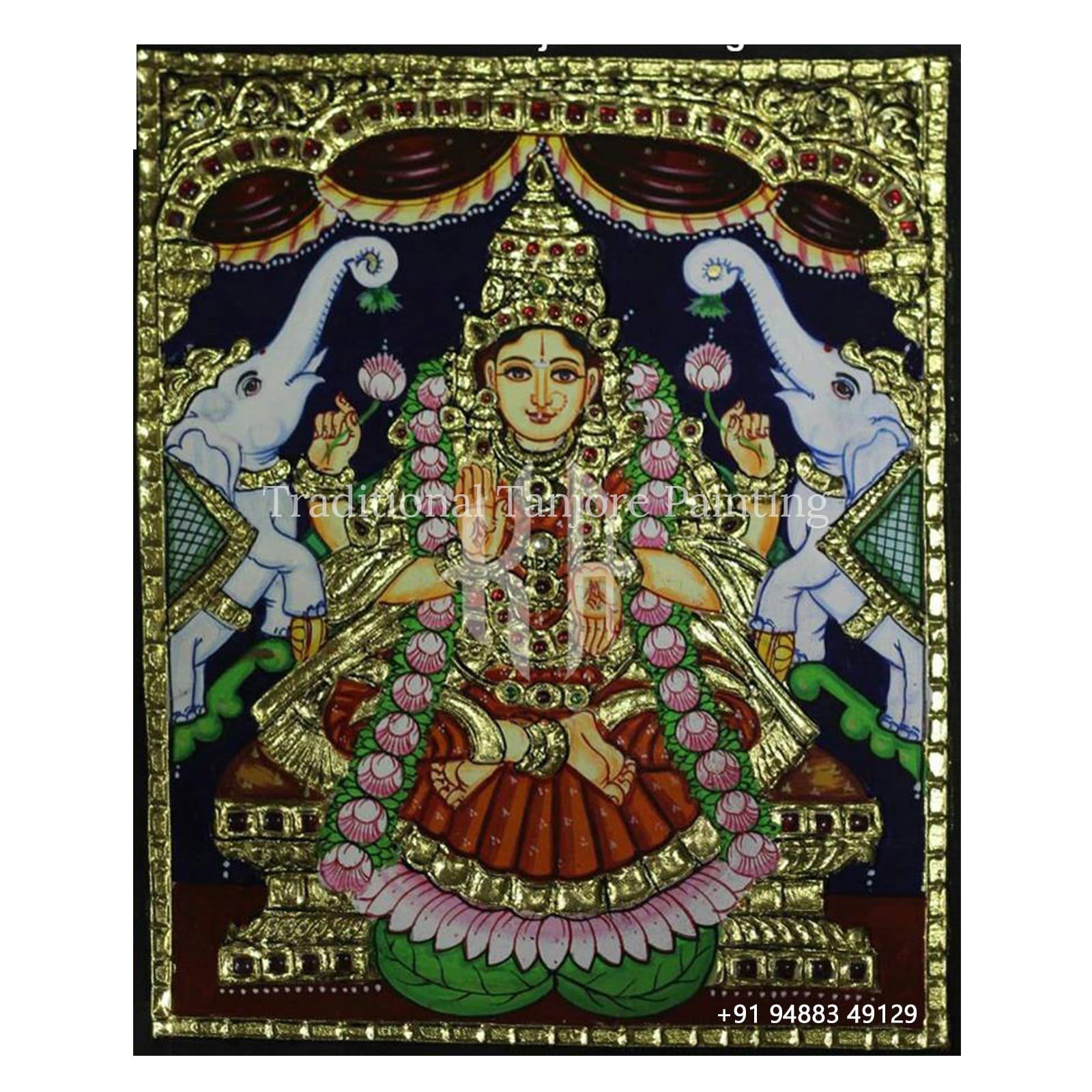 gajalakshmi images tanjore painting