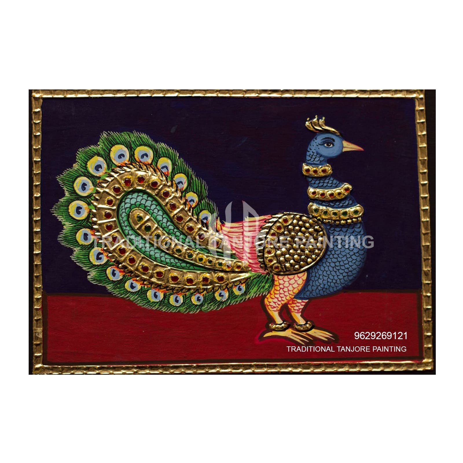 Mayil | Peacock | Tanjore Painting | Traditional