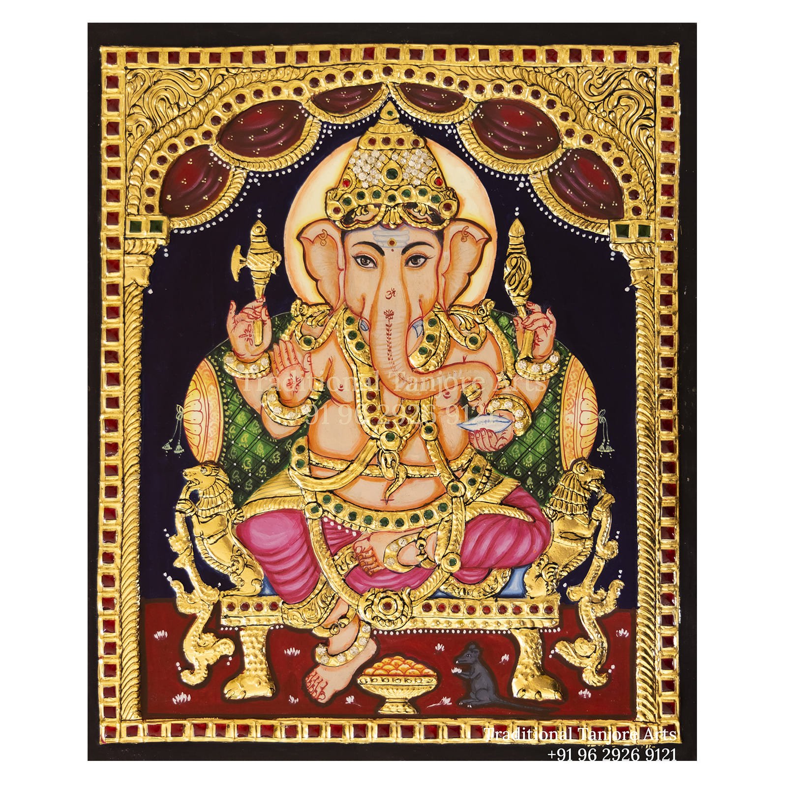 ganesh raja alangaram tanjore painting