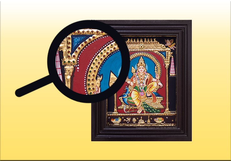 Is real gold used in Tanjore painting?