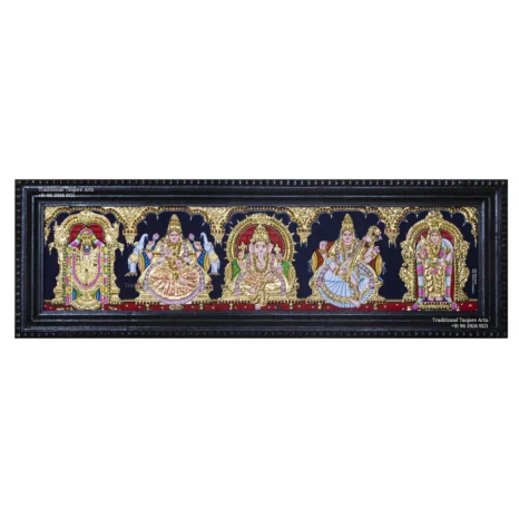Perumal | Balaji | Venkateshwara Swamy-Vinayagar-Ganesh-Lakshmi-Gajalakshmi-Saraswathi | Raman | Tanjore Painting | Traditional