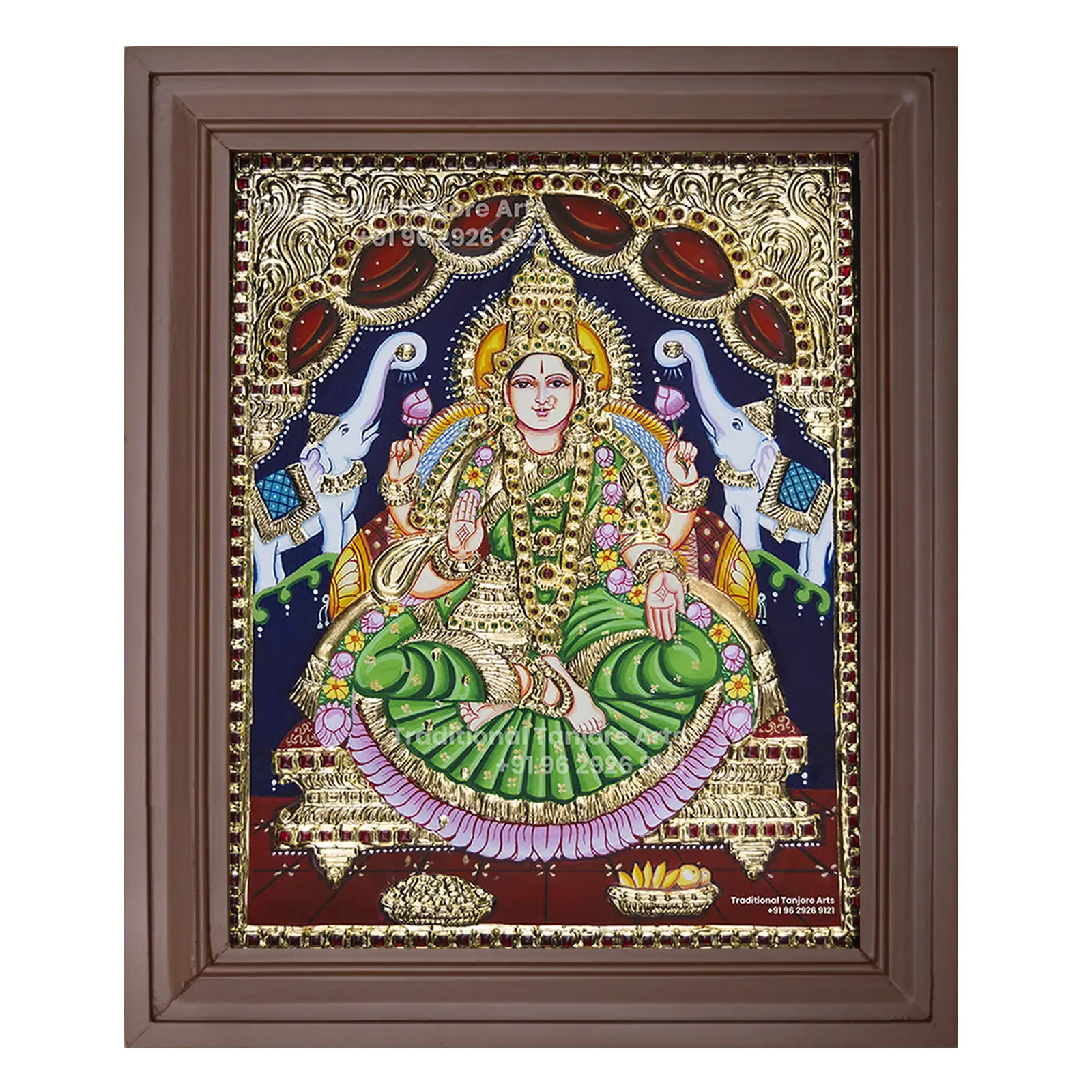 gaja lakshmi thanjavur painting