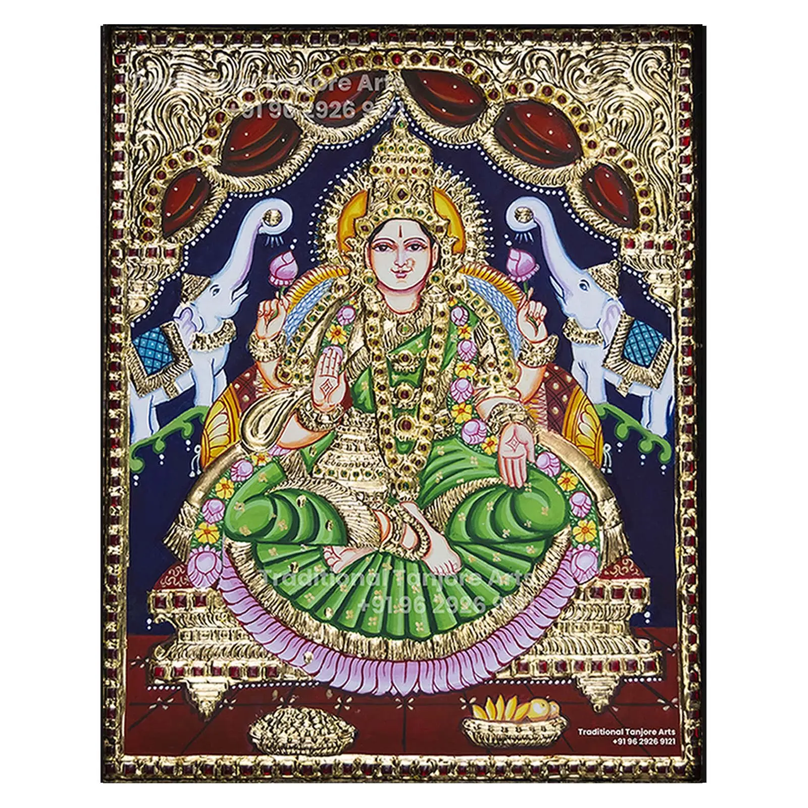 gajalakshmi tanjore painting-gajalakshmi images tanjore painting traditional