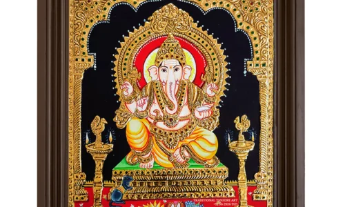 The Beauty of Vinayagar Raja Alangaram Tanjore Paintings