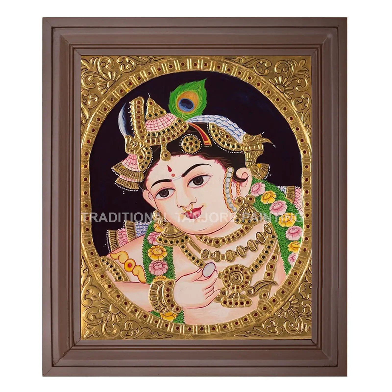 baby krishna tanjore paintings