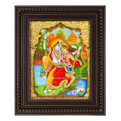 radha krishna tanjore painting images