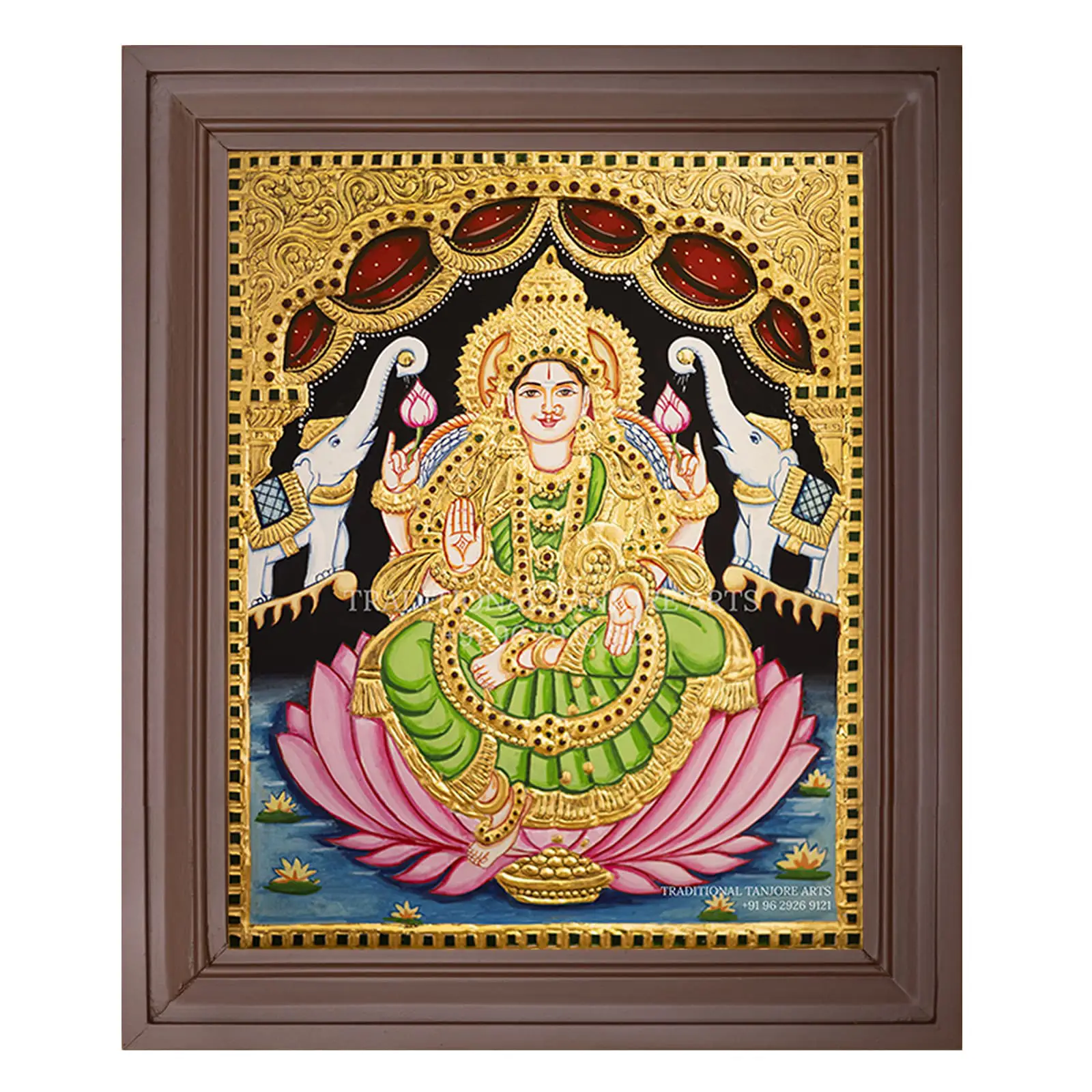 gaja lakshmi thanjavur painting