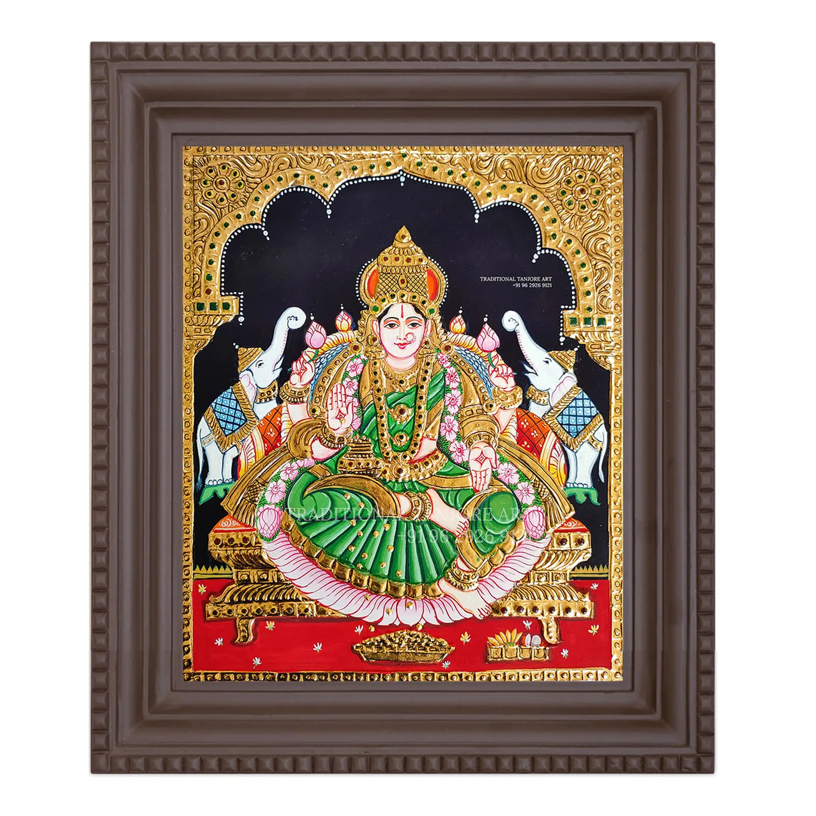 gaja lakshmi thanjavur painting