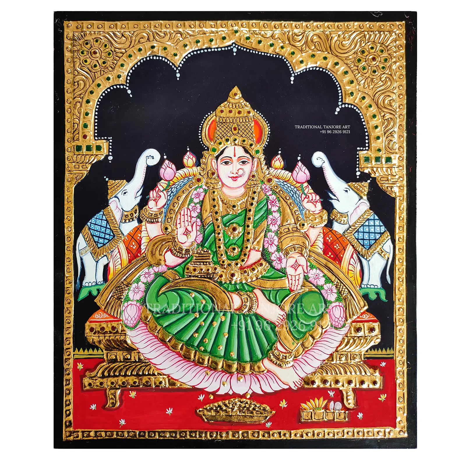 Gajalakshmi tanjore painting Bengaluru