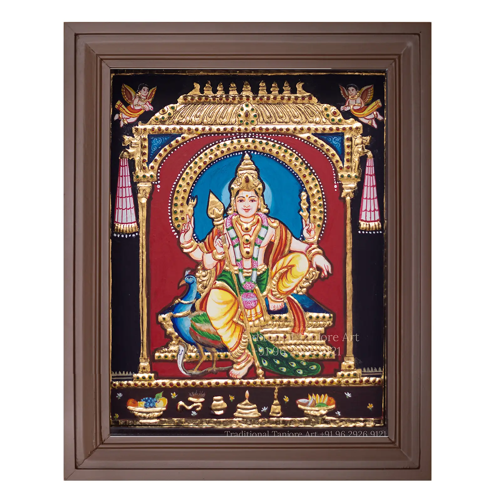 murugan tanjore painting