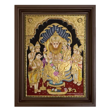 lakshmi narasimha thanjavur painting