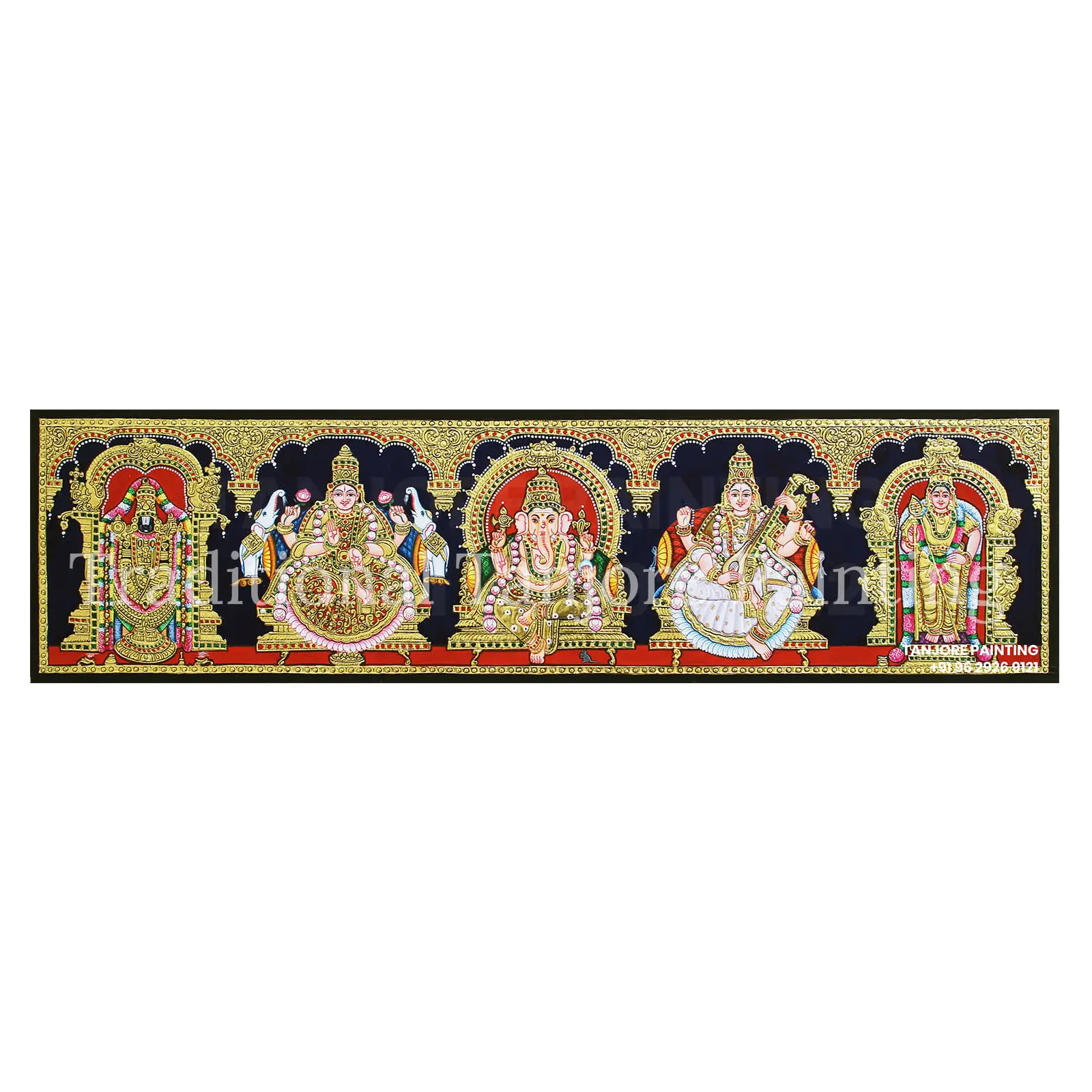 saraswathi devi tanjore painting