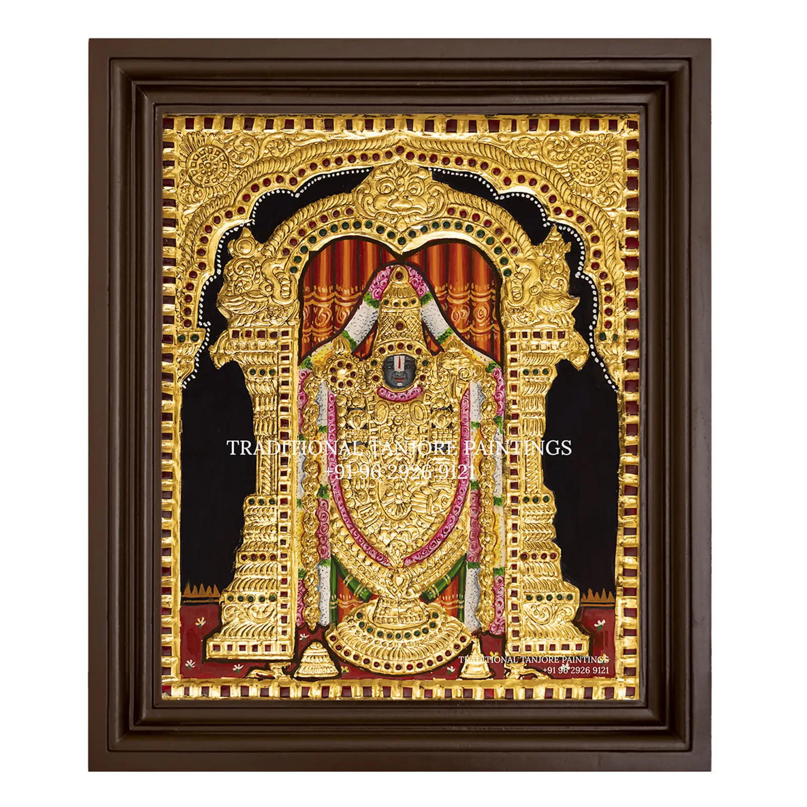 Perumal | Balaji | Venkateshwara Swamy | Tanjore Painting | Traditional - Image 5