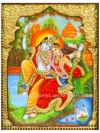 radha krishna-playing on unjal-swing-radha krishna tanjore painting images