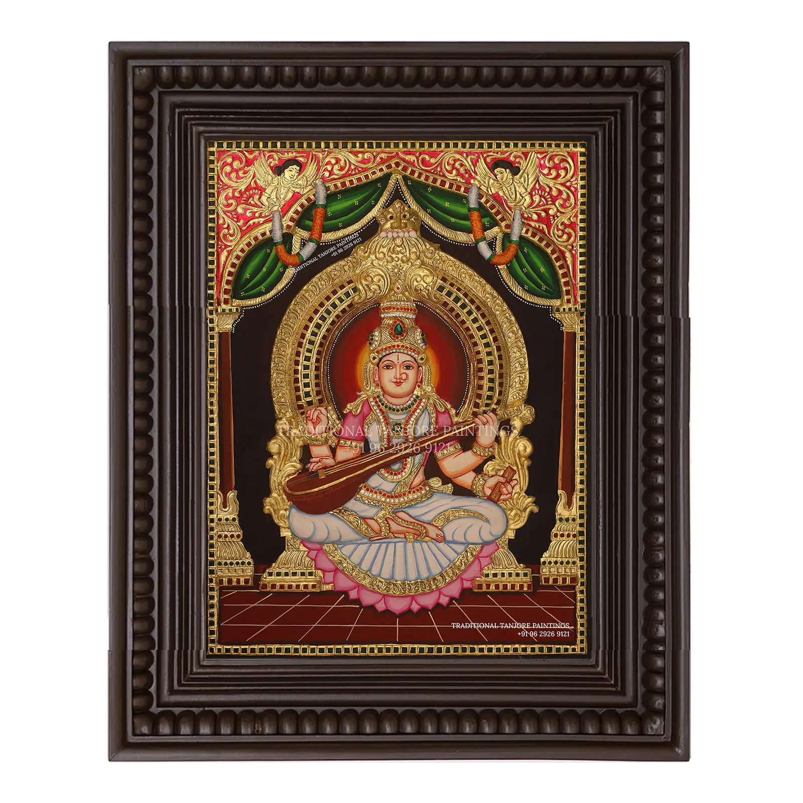 saraswathi thanjavur painting