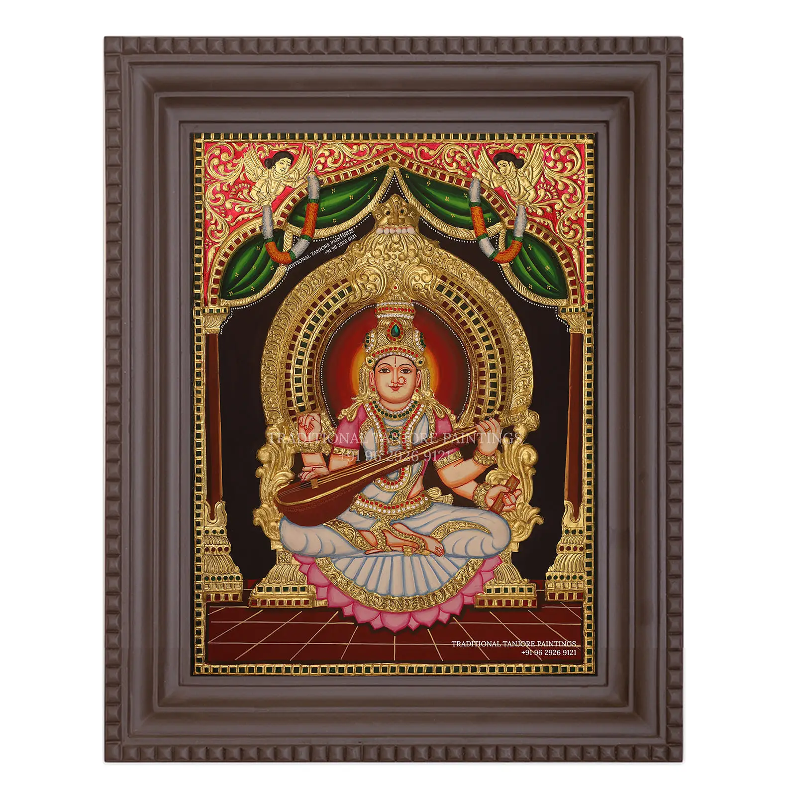 saraswathi tanjore painting