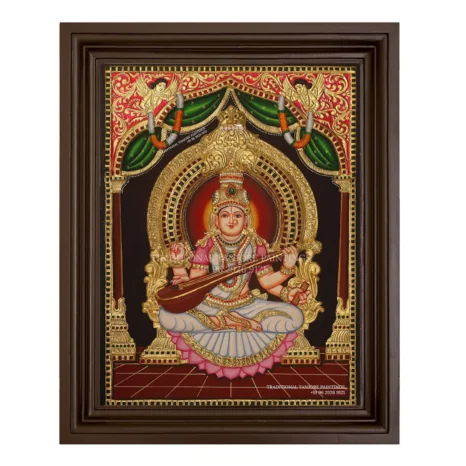 saraswathi thanjavur painting