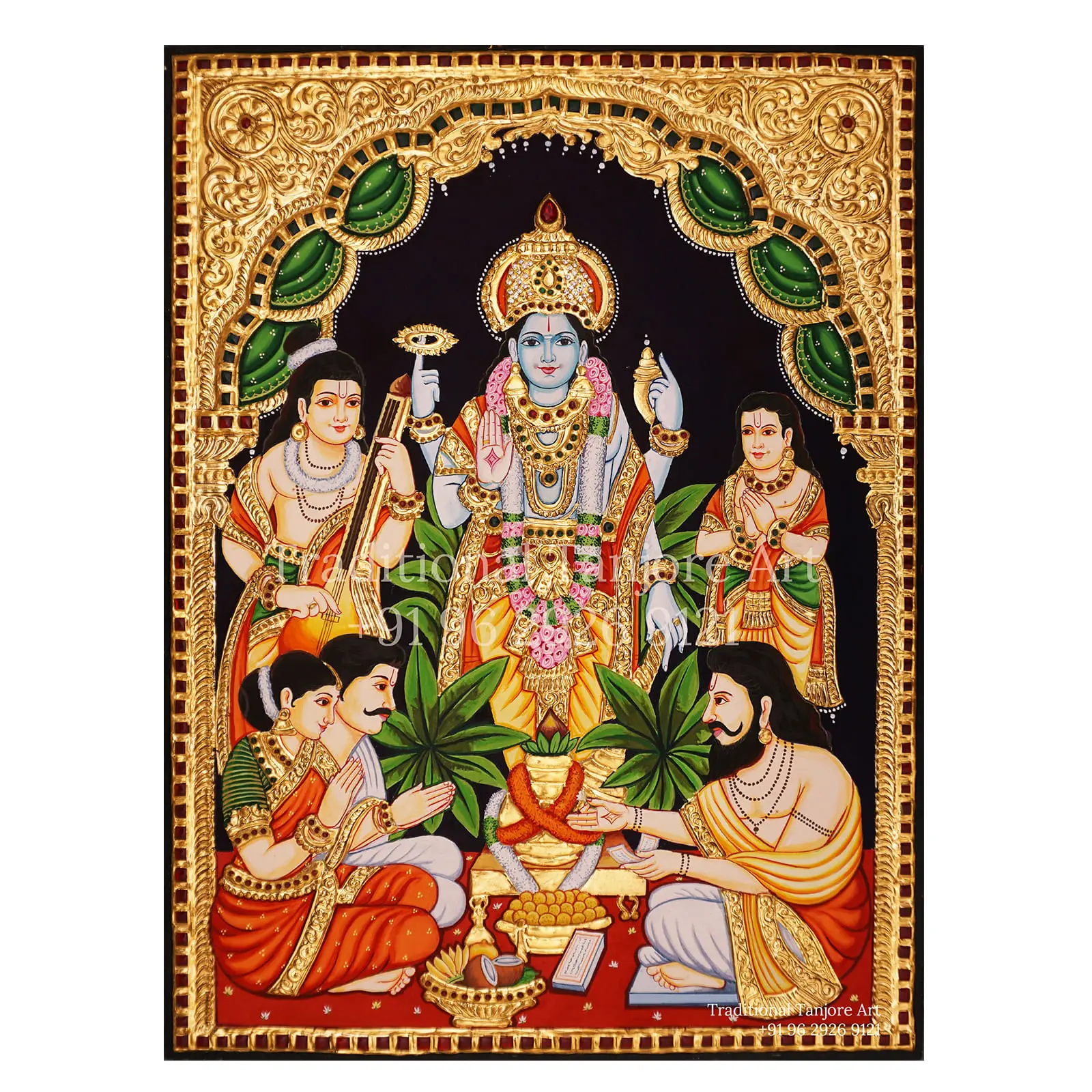 satyanarayana swamy thanjavur painting
