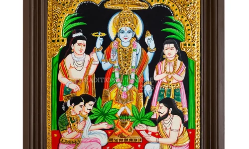 Sathyanarayanan Tanjore Painting
