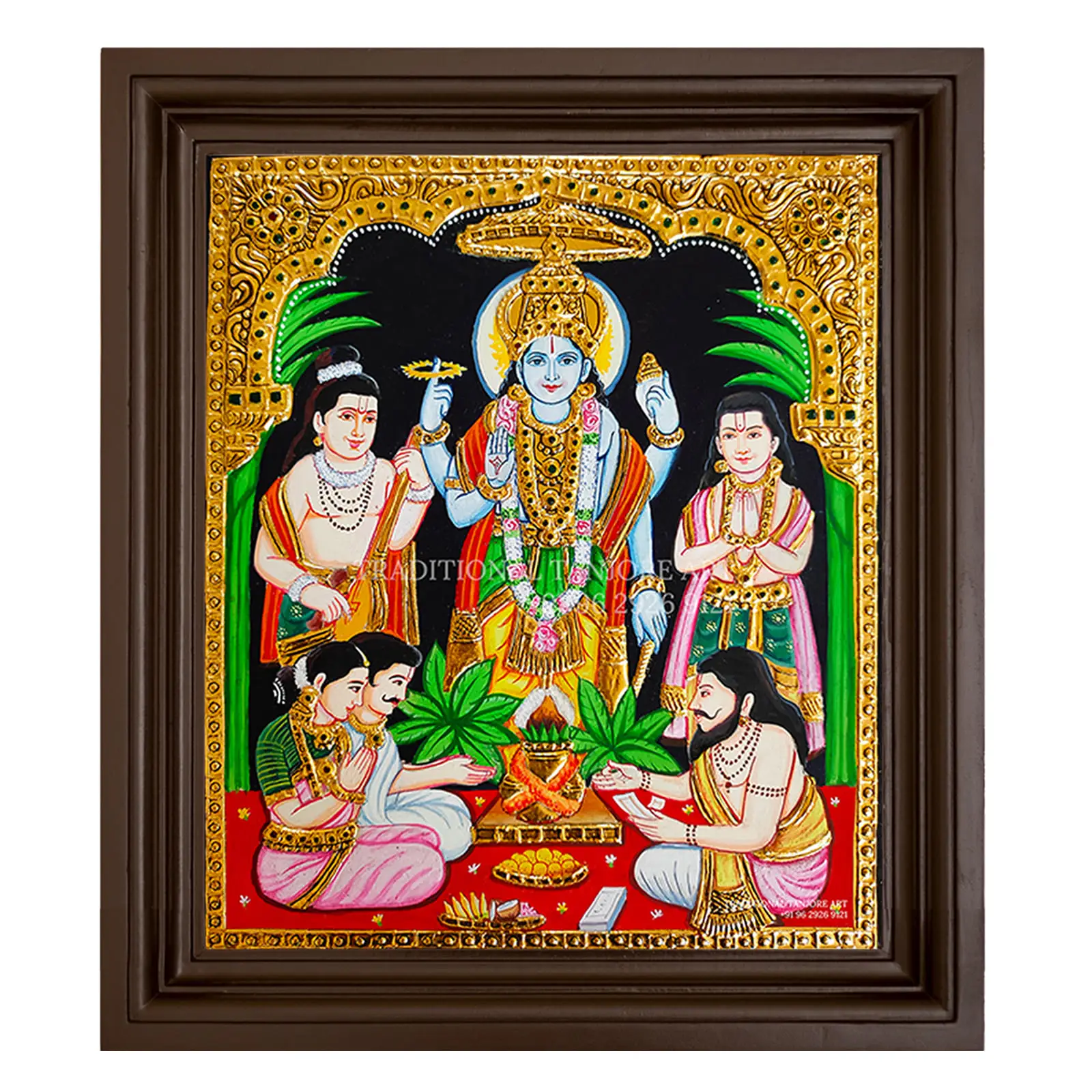 satyanarayana swamy photo tanjore painting