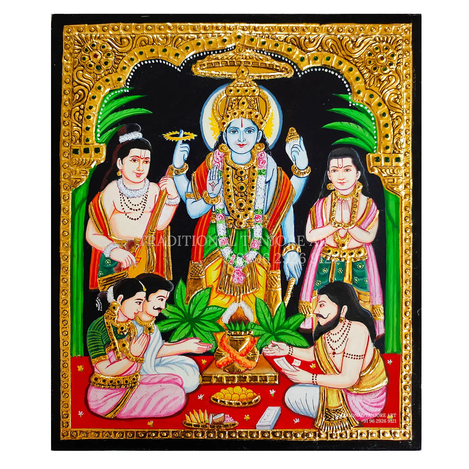 Sathyanarayanan tanjore painting