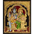 shiva family thanjavur painting